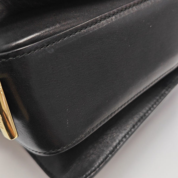 Calfskin Shoulder Bag Black
