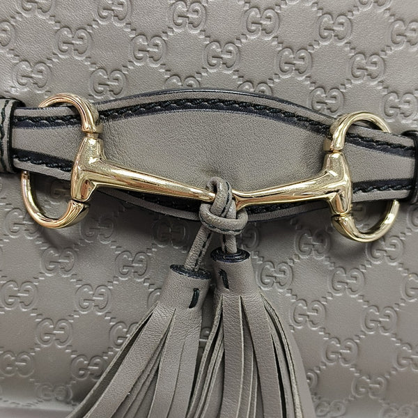 Emily Chain Monogram Calfskin Gray