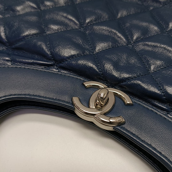 CHANEL 31 Large Quilted Calfskin Blue