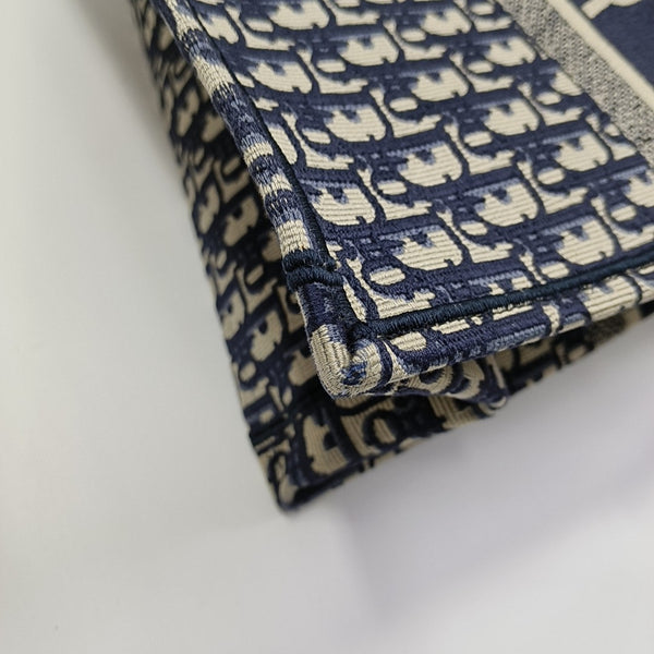 Book Tote Large Oblique Canvas Blue