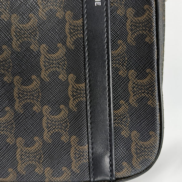 Authenticated pre-owned TRIOMPHE CANVAS Small Coated Canvas Brown - Shoulder Bag at Looply