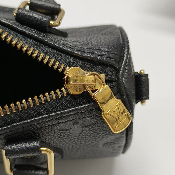 SPEEDY Nano Monogram Calfskin Black
