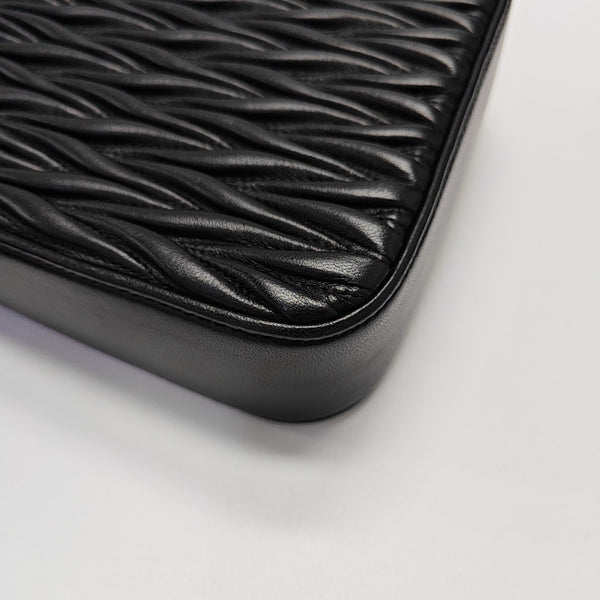 Matelassé Quilted Lambskin Black