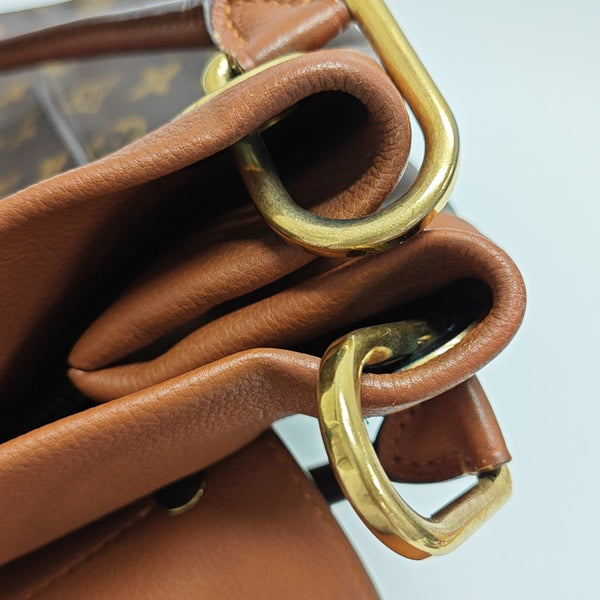 OLYMPE MM Monogram Coated Canvas Brown