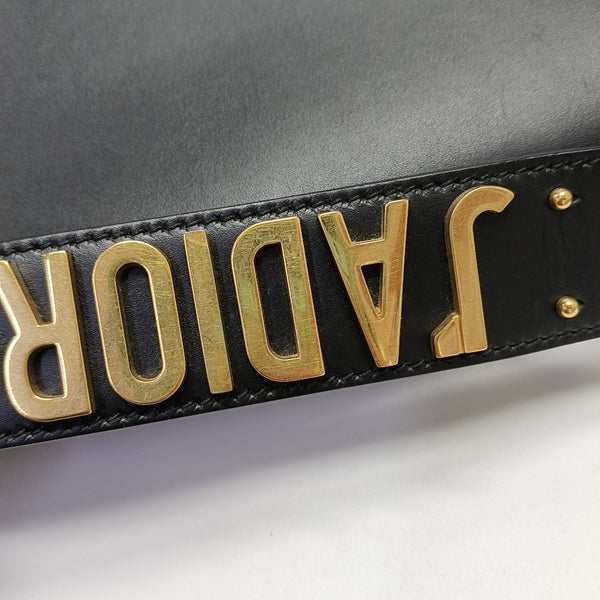 Calfskin Top Handle Bag Black