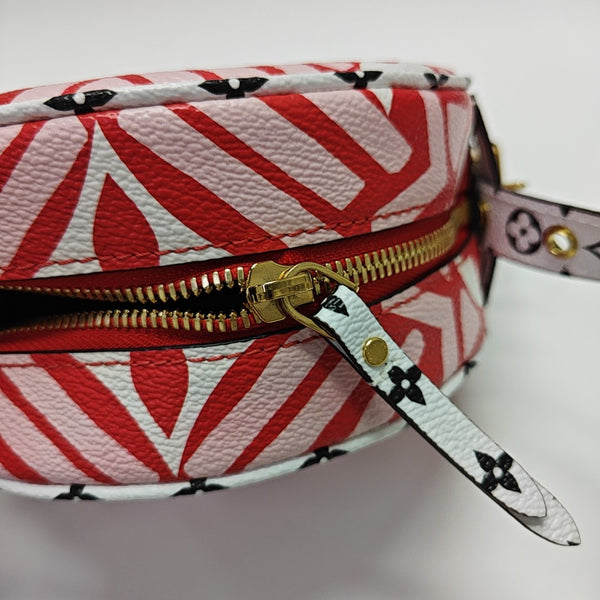 BOITE CHAPEAU PM Coated Canvas Red