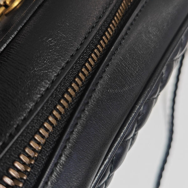 Ophidia Small Quilted Calfskin Black