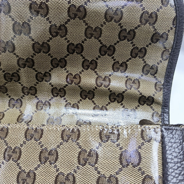 Monogram Coated Canvas Crossbody Bag Beige