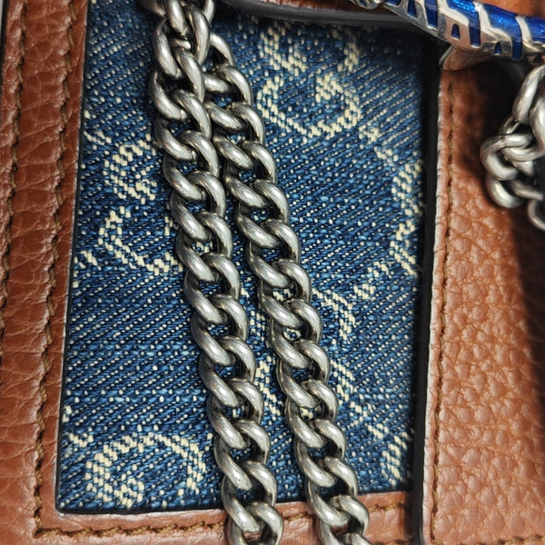 Dionysus Super Mini Monogram Denim Blue