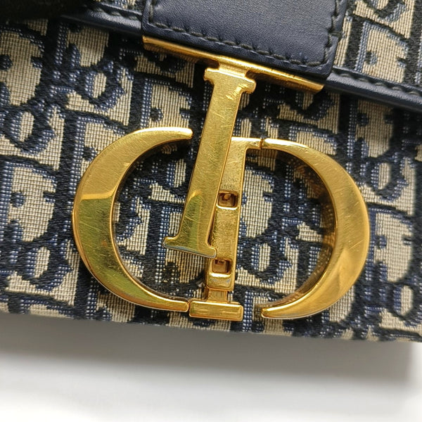Authenticated pre-owned 30 Montaigne Oblique Canvas Blue - Shoulder Bag at Looply