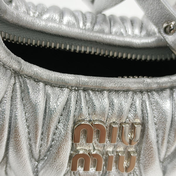 Wander Matelassé Super Mini Quilted Lambskin Silver