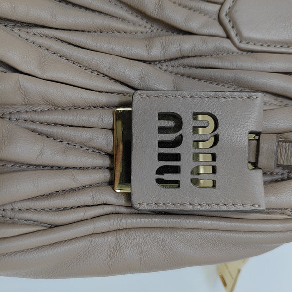Arcadie Matelassé Quilted Lambskin Beige