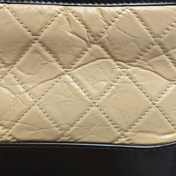 Authenticated pre-owned GABRIELLE Quilted Calfskin Beige - Tote Bag at Looply