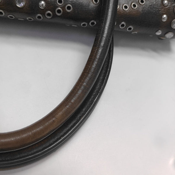 Calfskin Top Handle Bag Brown
