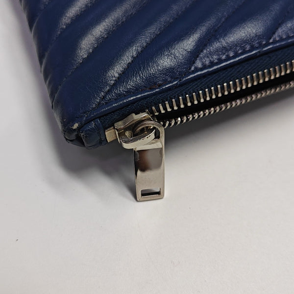 MONOGRAM Chevron Calfskin Blue