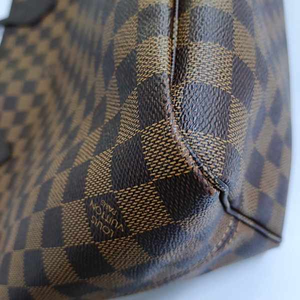 Authenticated pre-owned NEVERFULL MM Damier Ebene Coated Canvas Brown - Tote Bag at Looply