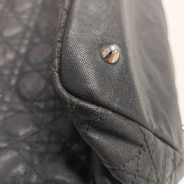 Panarea Cannage Coated Canvas Black