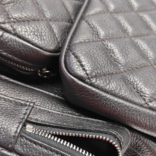 Quilted Grained Calfskin Black