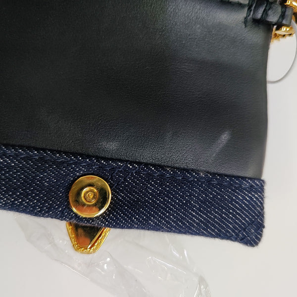 SERPENTI CABOCHON Mini Quilted Denim Blue