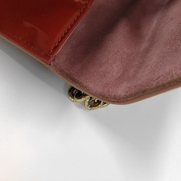 Candado pequeño Monogram lona revestida beige