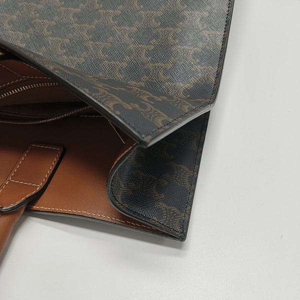 CABAS CELINE Medium Coated Canvas Brown