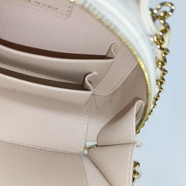 Quilted Lambskin Shoulder Bag White