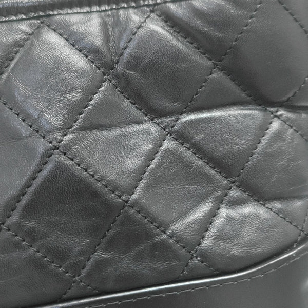 GABRIELLE Small Quilted Vintage Calf Black