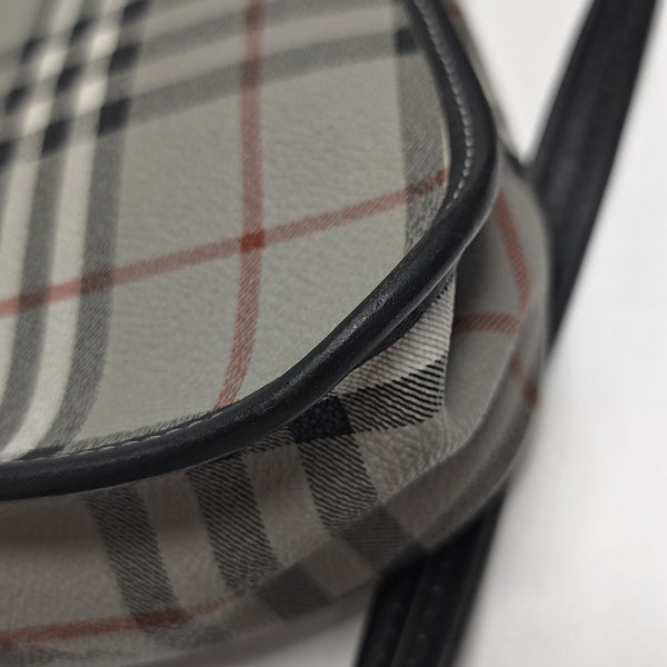 Coated Canvas Shoulder Bag Gray