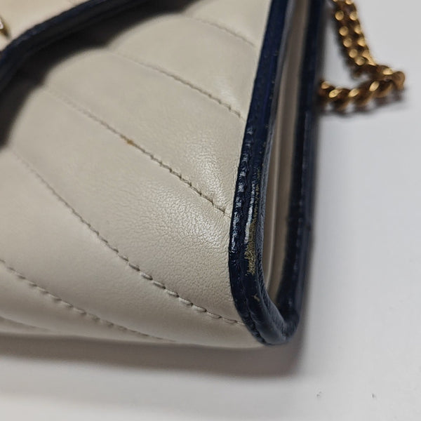 GG Marmont Mini Quilted Calfskin White