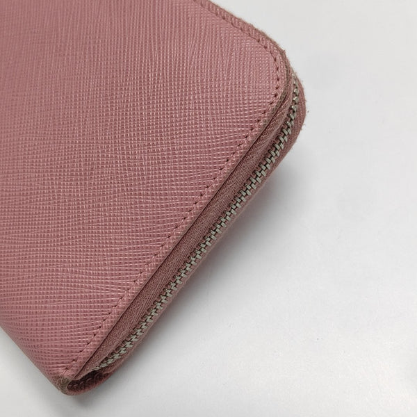Zippy Wallet Saffiano Calfskin Pink