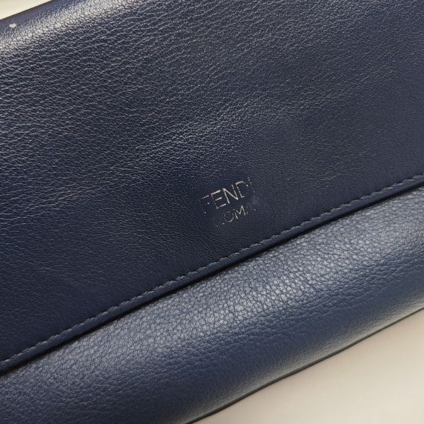 Calfskin Shoulder Bag Blue