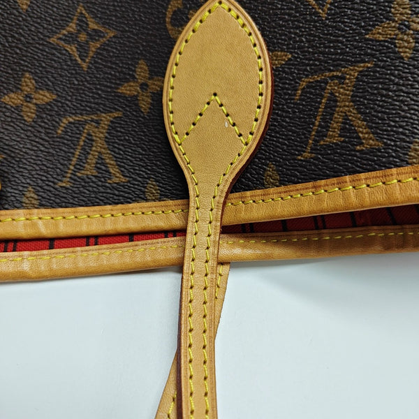 NEVERFULL MM Monogram Coated Canvas Brown