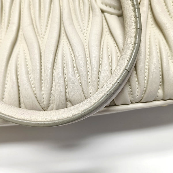 Authenticated pre-owned Arcadie Matelassé Large Quilted Lambskin White - Shoulder Bag at Looply
