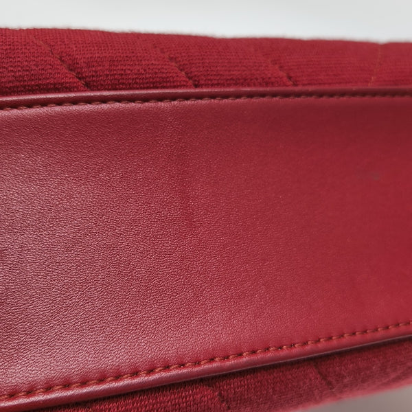 COCO HANDLE Small Chevron Fabric Red