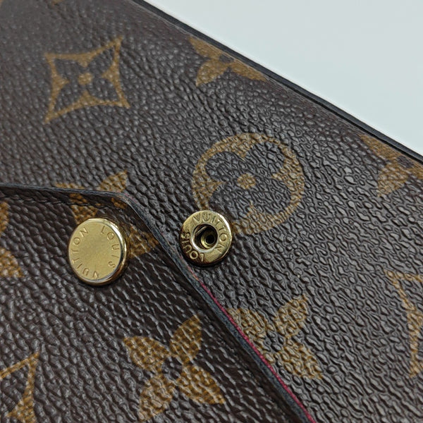 Authenticated pre-owned FÉLICIE Monogram Coated Canvas Brown - Shoulder Bag at Looply