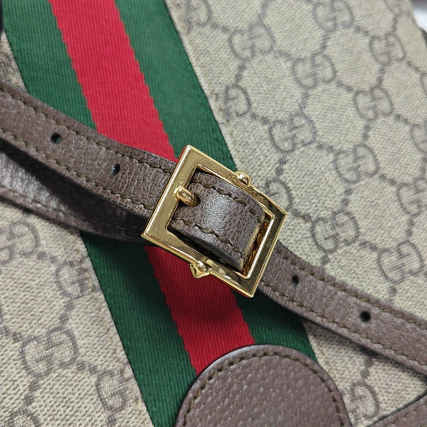Ophidia Small Monogram Lona Revestida Beige