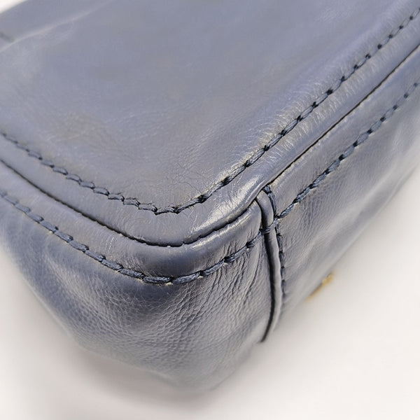 Calfskin Shoulder Bag Blue