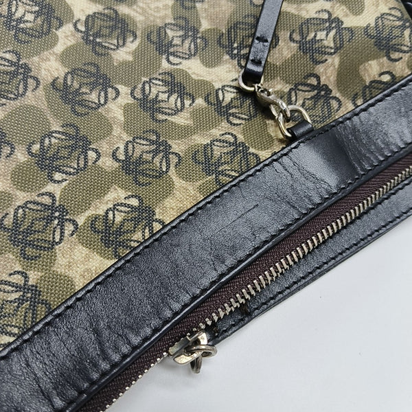 Coated Canvas Tote Bag Green
