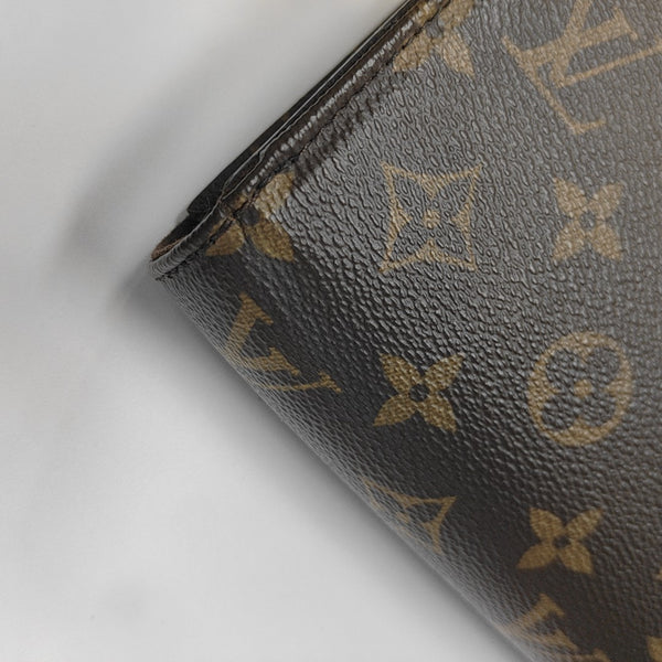 Lily Monogram Coated Canvas Brown