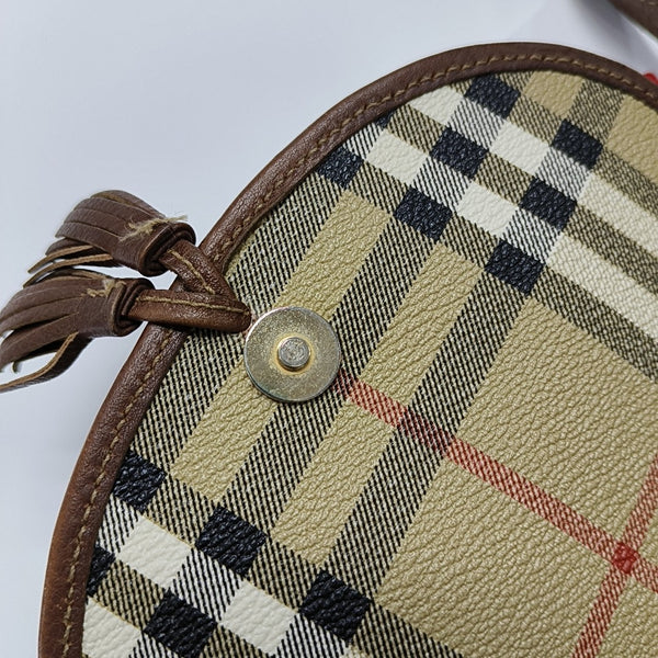 Coated Canvas Shoulder Bag Beige