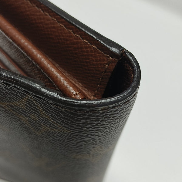 HINGE BRAZZA Monogram Coated Canvas Brown Wallet