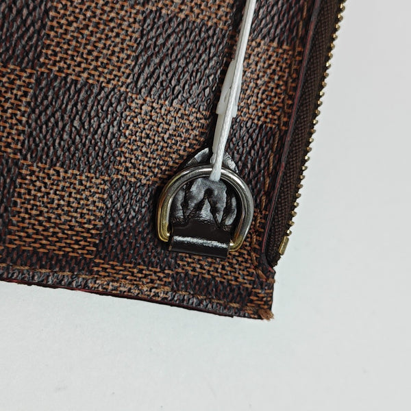 Damier Ebene Coated Canvas Clutch Brown