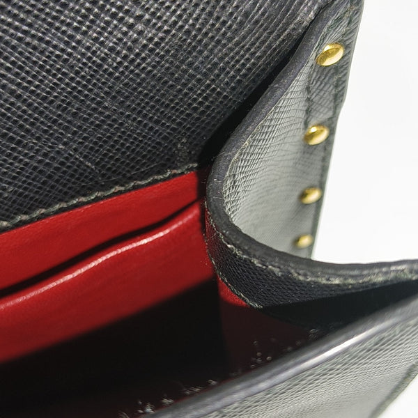 Saffiano Calfskin Shoulder Bag Black