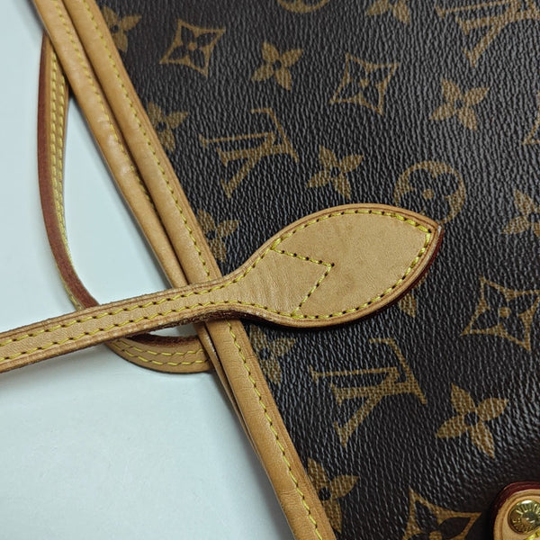 NEVERFULL MM Monogram Coated Canvas Brown
