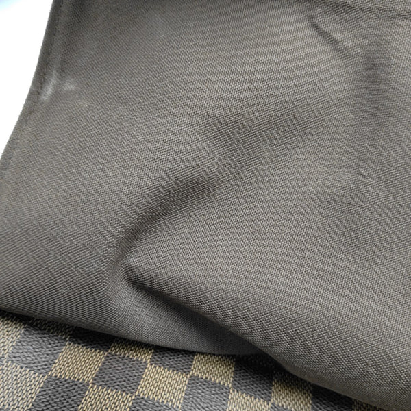 NAVIGLIO Damier Ebene Coated Canvas Brown