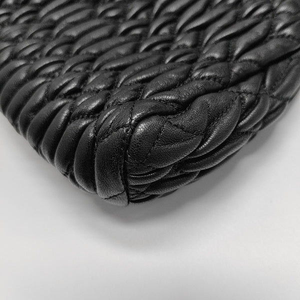 Miu Belle Quilted Lambskin Black