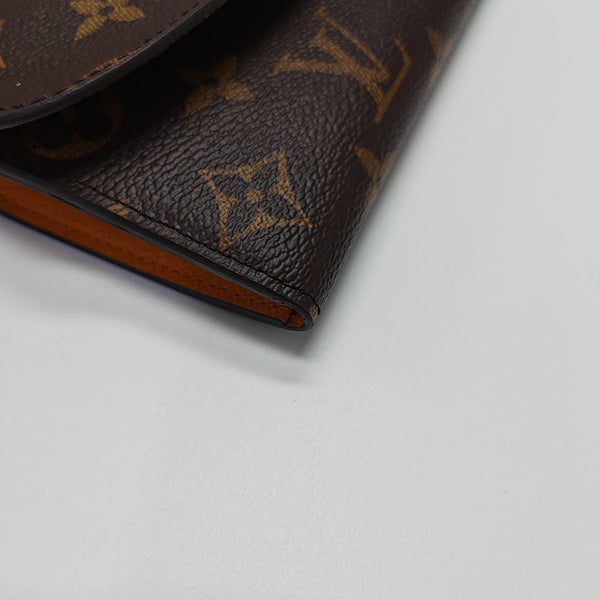 EMILIE Monogram Coated Canvas Brown Wallet
