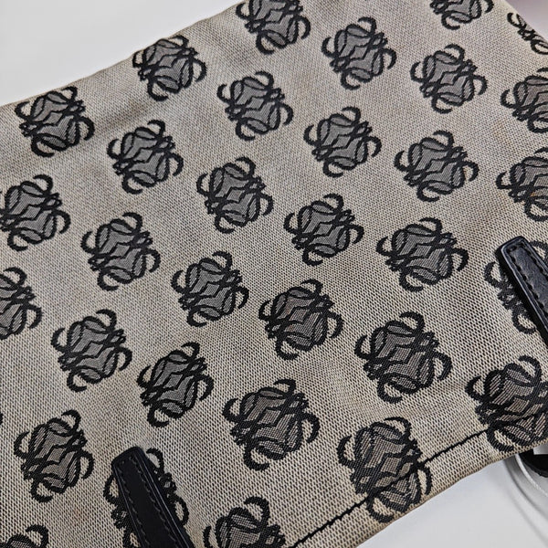 Monogram Canvas Tote Bag Gray