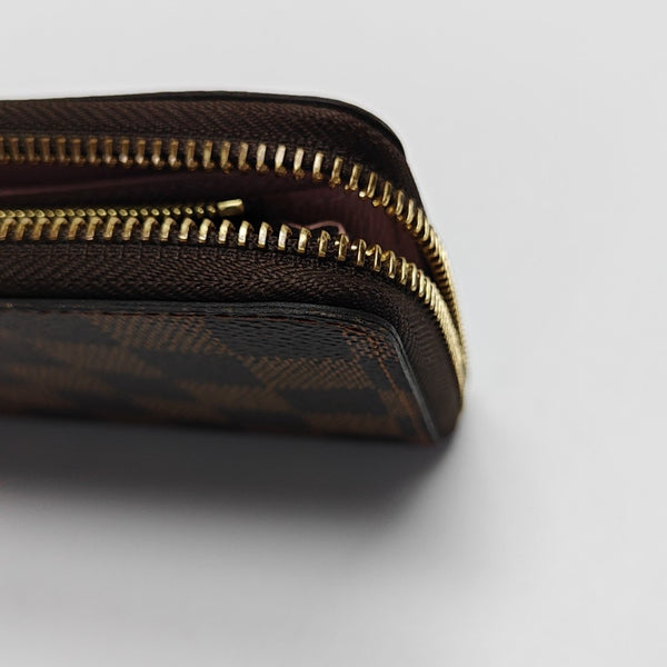 CLÉMENCE Damier Ebene Coated Canvas Brown Wallet