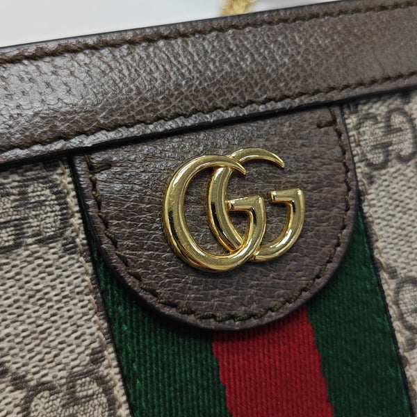 Ophidia Mini Monogram Coated Canvas Beige